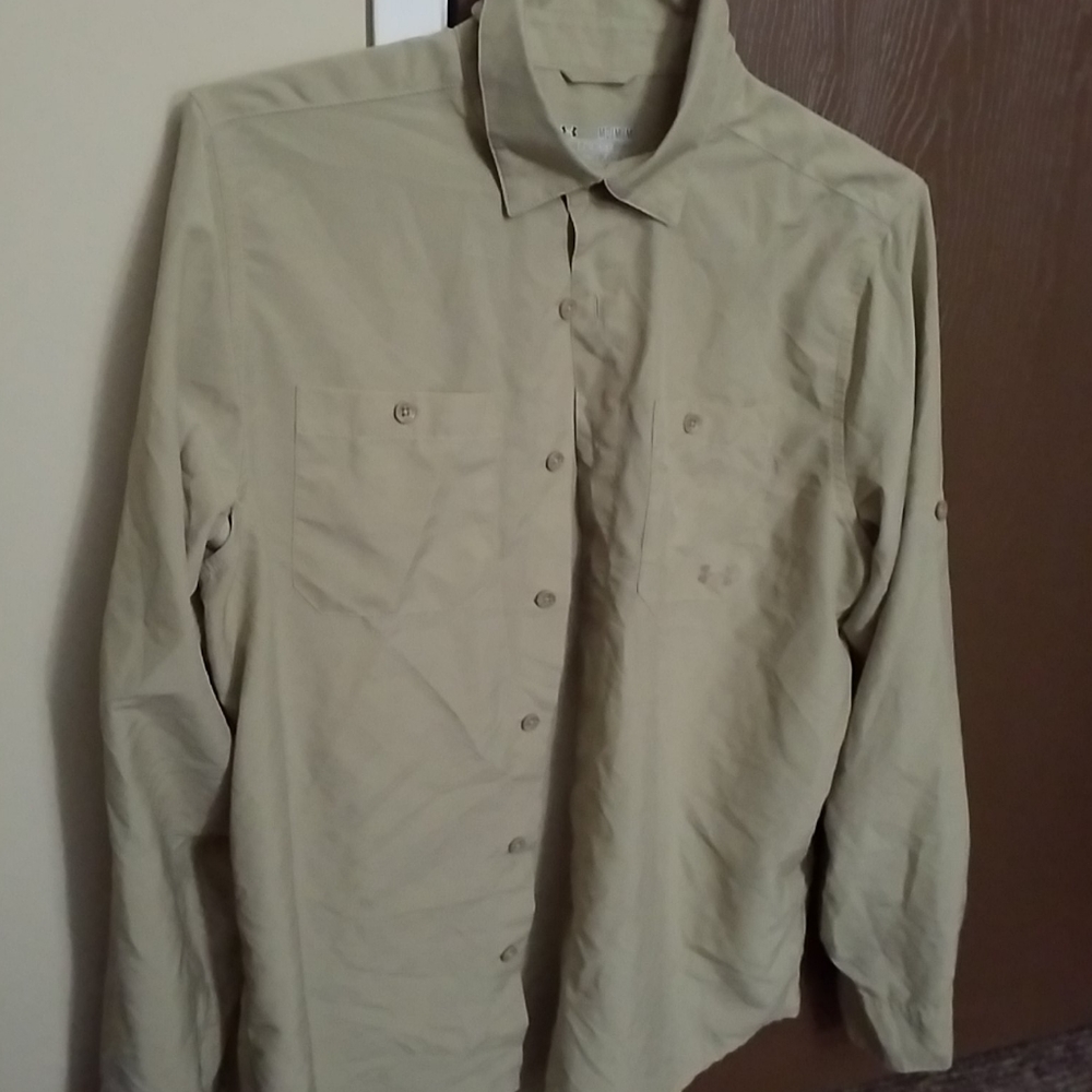 Tan button up